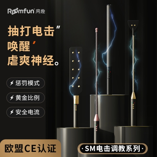 調(diào)教工具--美國(guó)Roomfun SM——電子脈沖皮鞭 （散鞭拍 調(diào)教女王）